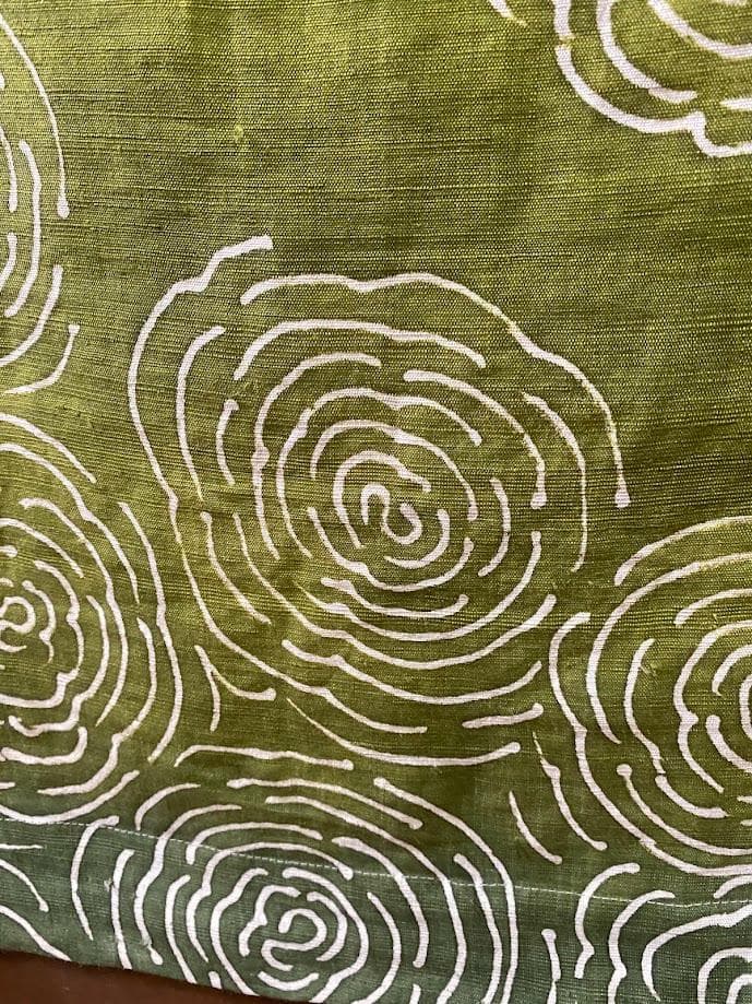 筒描き手染め暖簾【渦潮】麻のれん　巾80×181cm　本染　一点物　アンティーク