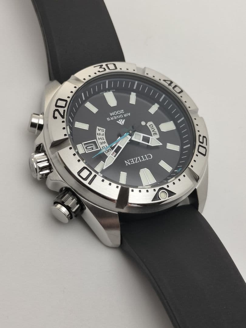 美品　電波時計　シチズン　プロマスター　ダイバー機能　電波ソーラー　H112