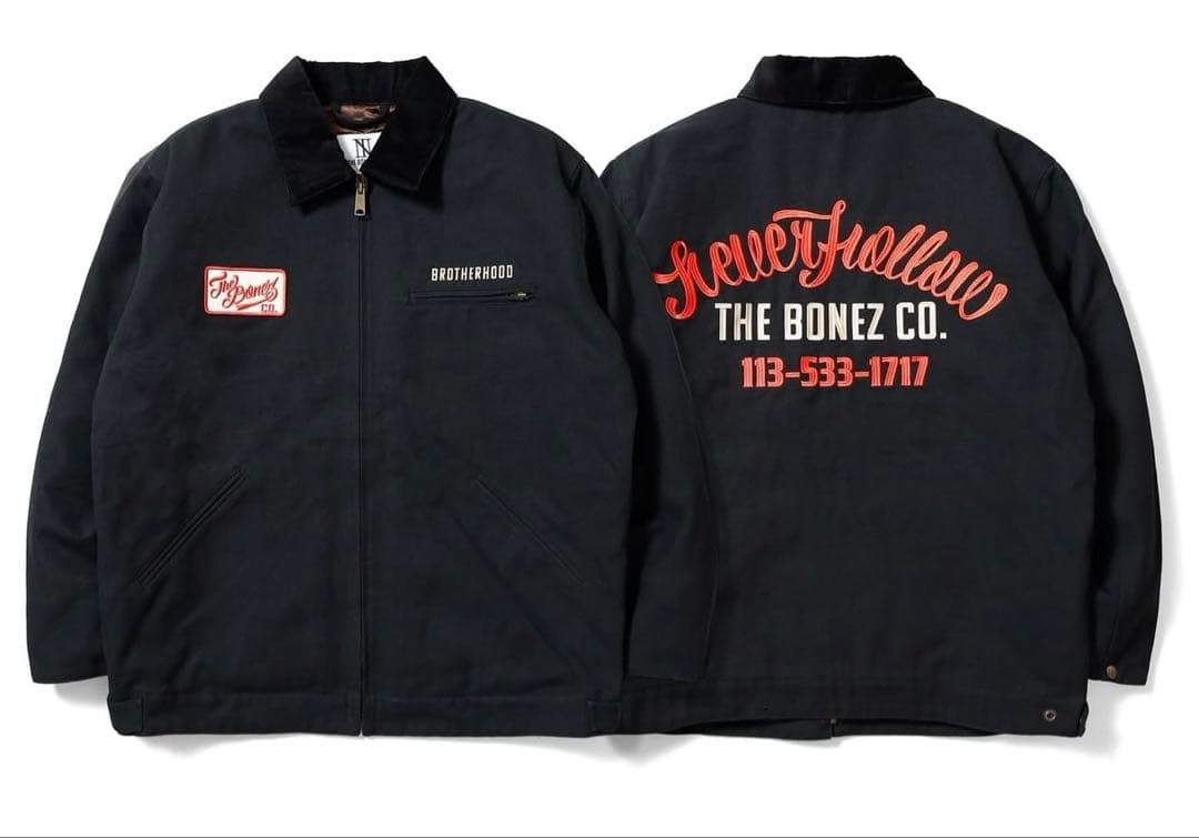 【RIRI】The BONEZ DUCK JACKET XL BLACK