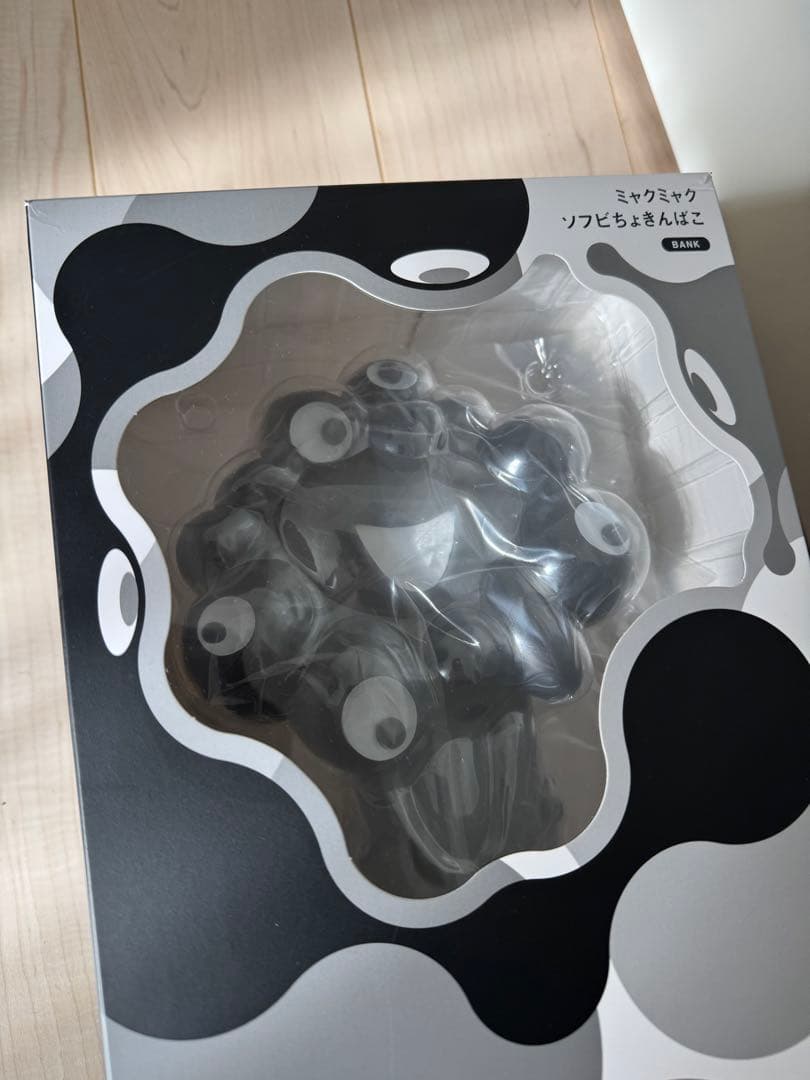 ミャクミャク ソフビ 貯金箱 ブラック モノクロ EXPO2025 大阪万博