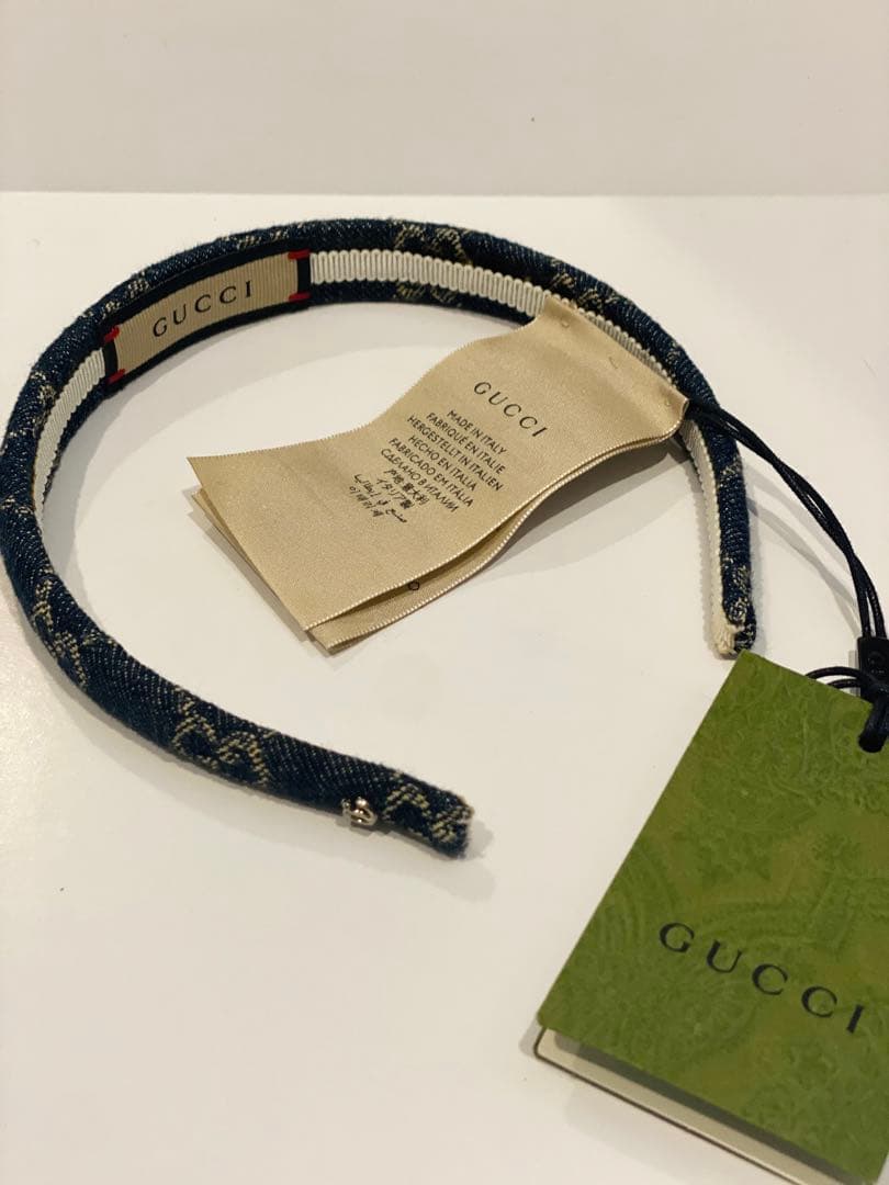 【タグ付・未使用】GUCCI GGデニム　カチューシャ