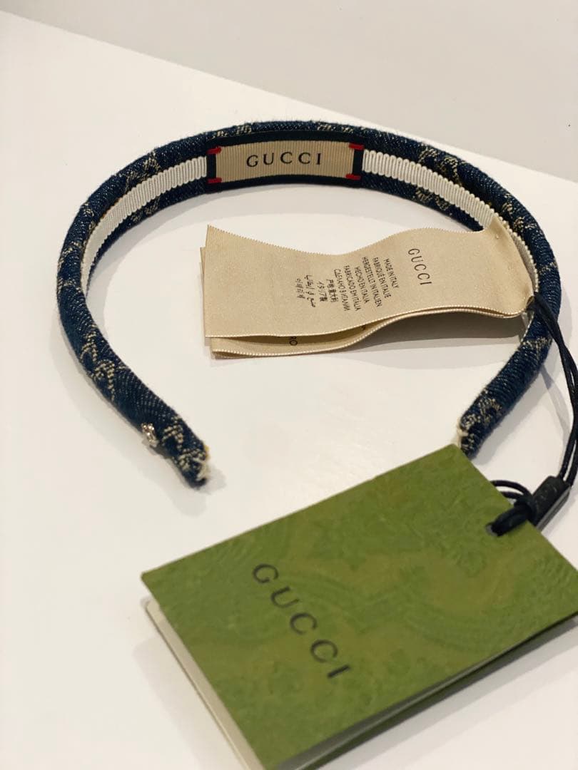 【タグ付・未使用】GUCCI GGデニム　カチューシャ