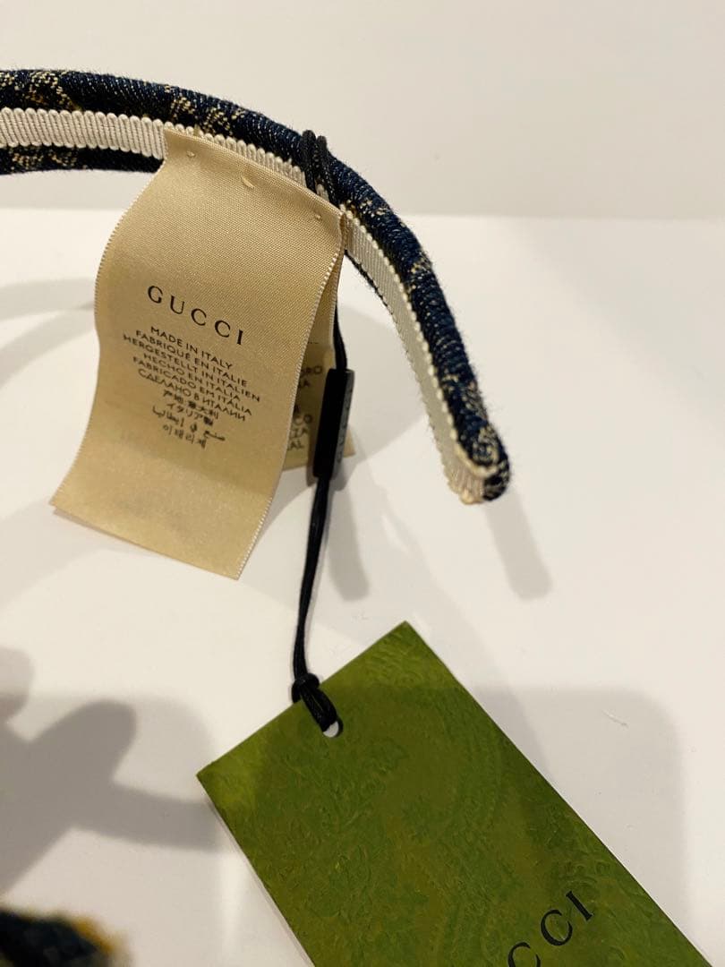 【タグ付・未使用】GUCCI GGデニム　カチューシャ