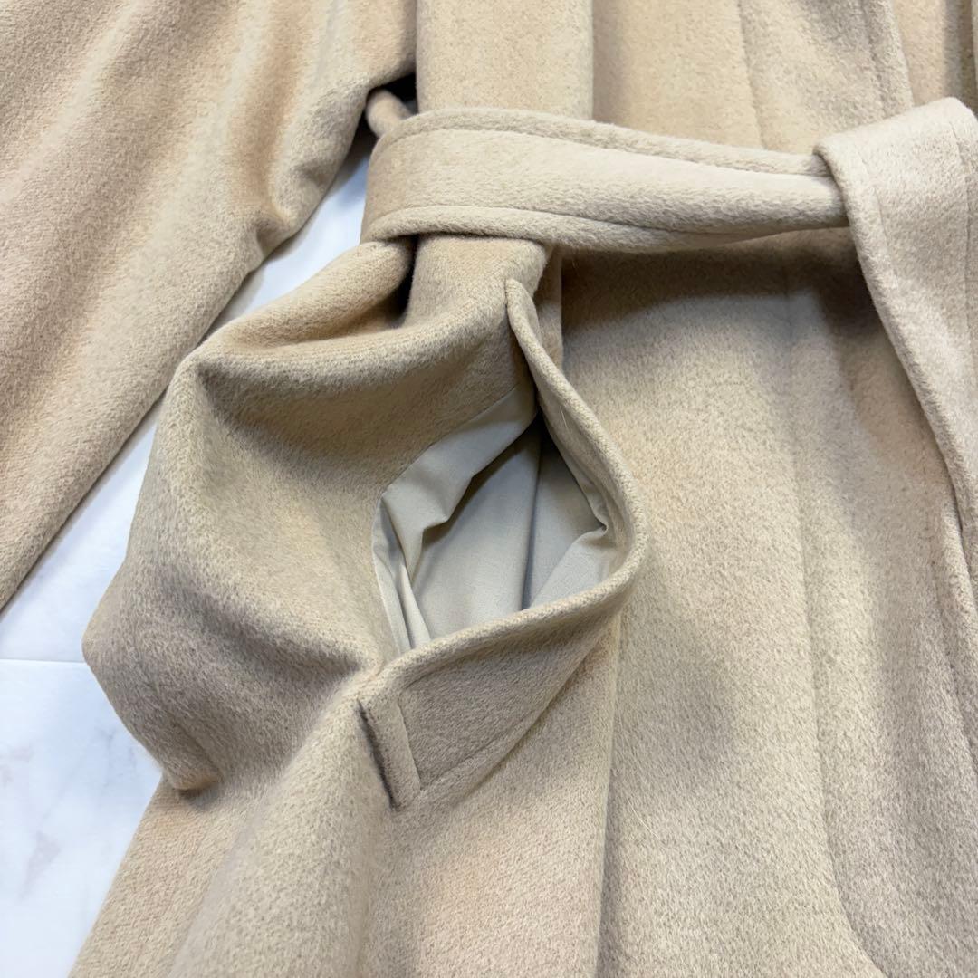 バーバリーロンドン　アンゴラ混　ステンカラーコート　38 茶色　ノバチェック　1