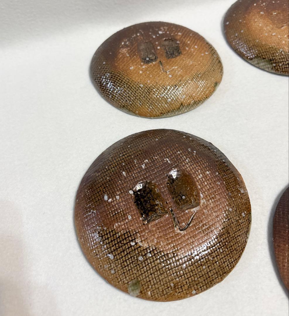 伊賀焼 銘々皿 5枚 陶芸 作家物 陶印あり 和食器