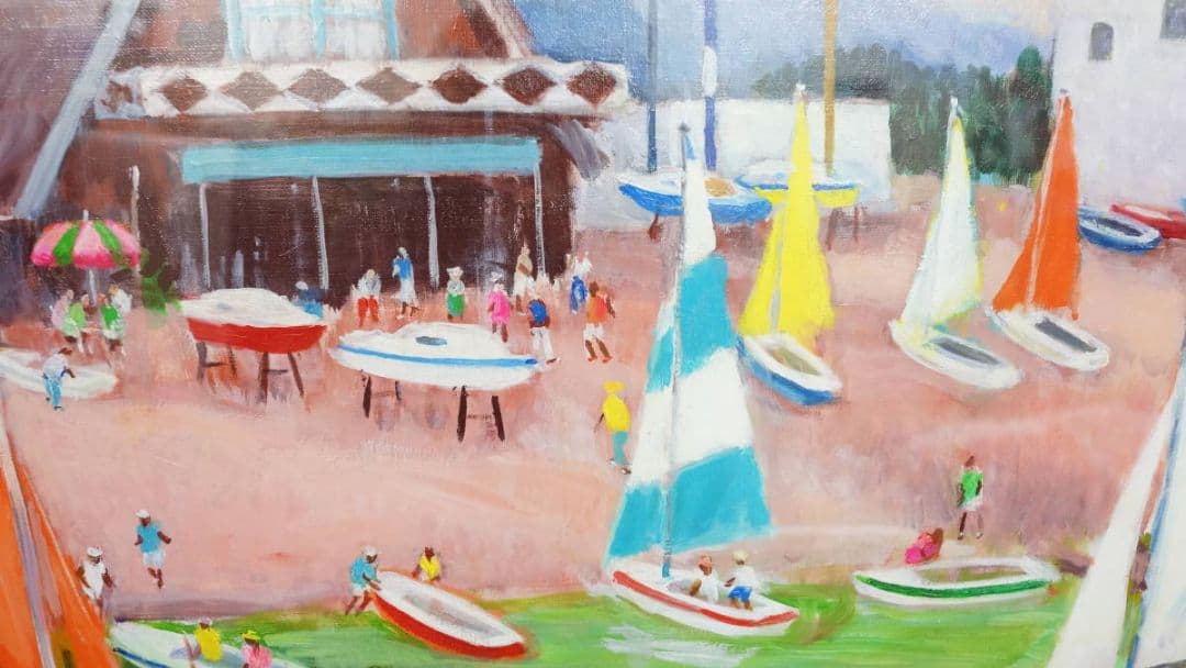 成井弘 「彩りの譜」 油彩画 　特大大作　80号　アクリル額装　二紀会名誉会員