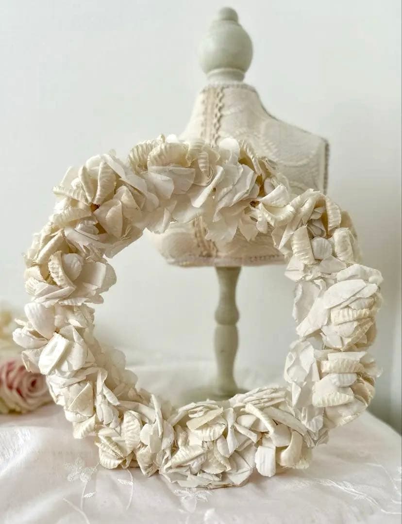 アンティーク　シルク布花ティアラ　花冠　グローブドマリエ