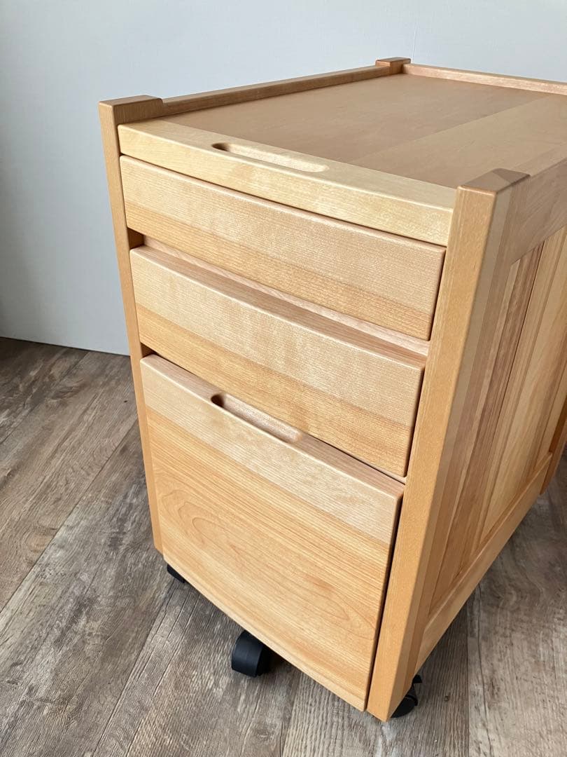 オークヴィレッジ　キャビネット　ワゴン　 天然木　無垢材