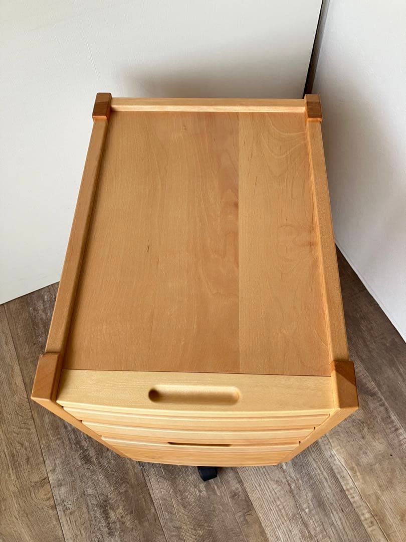 オークヴィレッジ　キャビネット　ワゴン　 天然木　無垢材