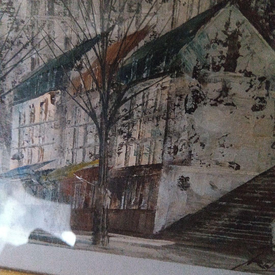 松下泰三【パリの街】油彩 油絵 絵画 　モンマルトル