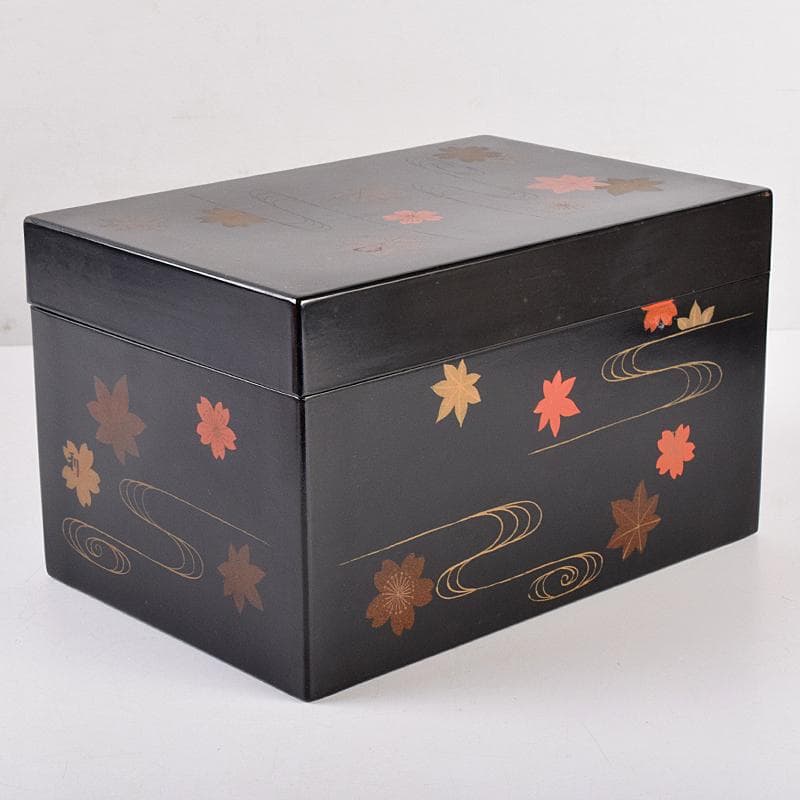 茶道具　雲錦蒔絵　利休茶箱　黒茶碗　七宝蒔絵　棗など　九点　一式　M　R8900