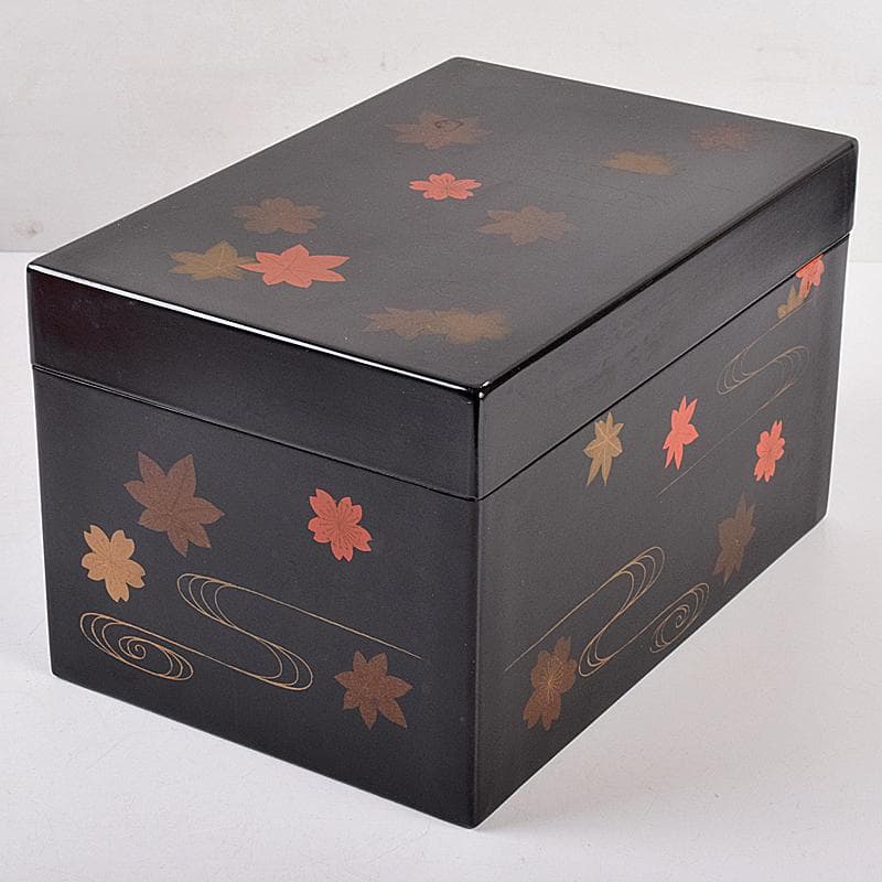 茶道具　雲錦蒔絵　利休茶箱　黒茶碗　七宝蒔絵　棗など　九点　一式　M　R8900