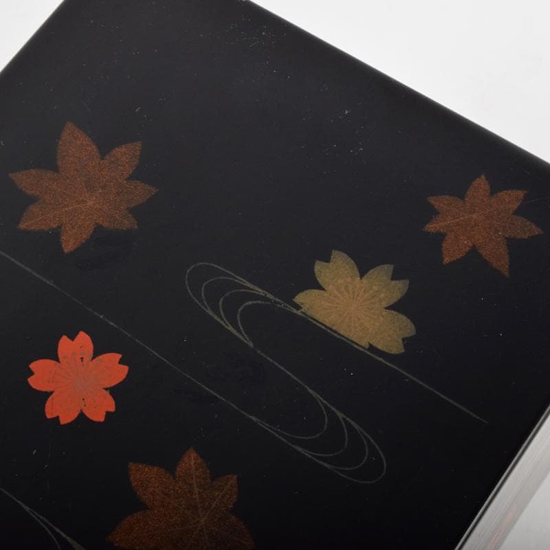 茶道具　雲錦蒔絵　利休茶箱　黒茶碗　七宝蒔絵　棗など　九点　一式　M　R8900