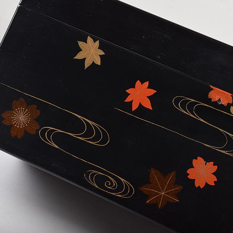 茶道具　雲錦蒔絵　利休茶箱　黒茶碗　七宝蒔絵　棗など　九点　一式　M　R8900