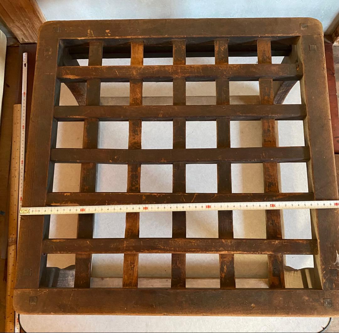 昭和レトロなやぐらこたつ（櫓炬燵） 木製ラティス座卓 格子状座卓