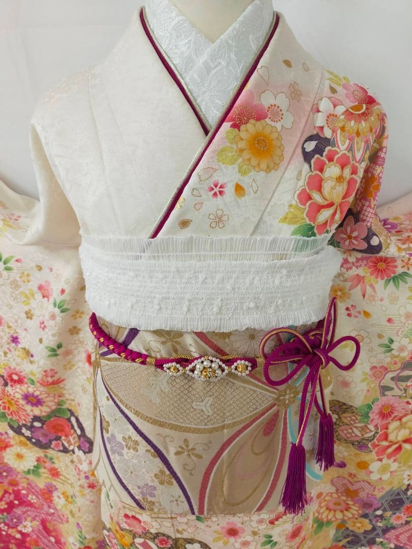 売約済み【WA-Modern】★★正絹　振袖7点フルセット+お直し★★