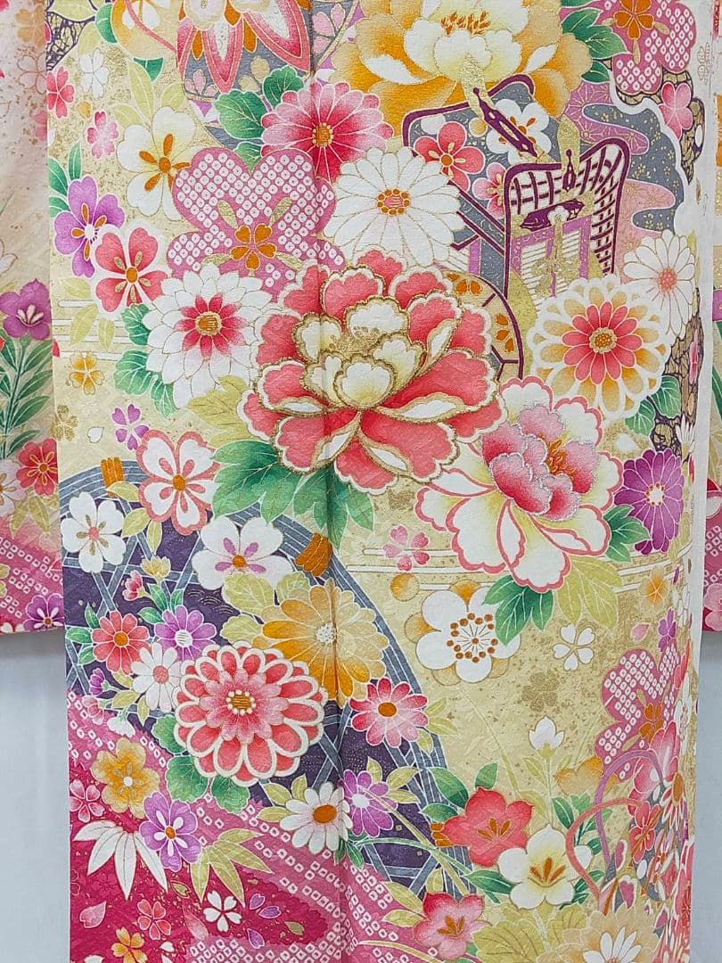 売約済み【WA-Modern】★★正絹　振袖7点フルセット+お直し★★