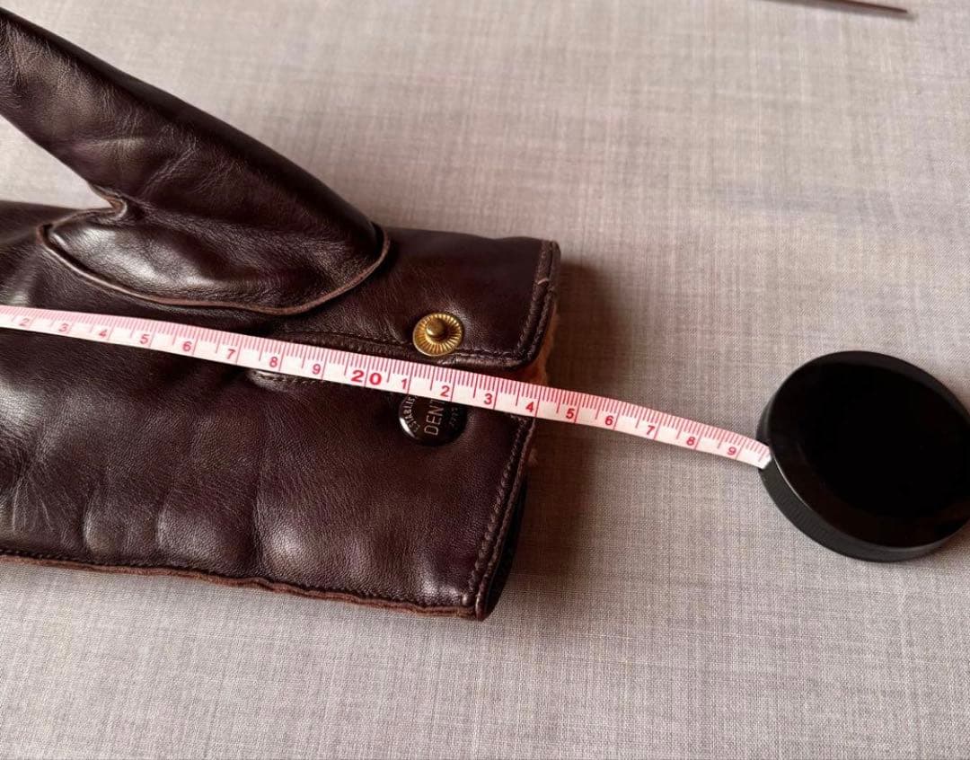 DENTS デンツ ラビットファー レザーグローブ ブラウン