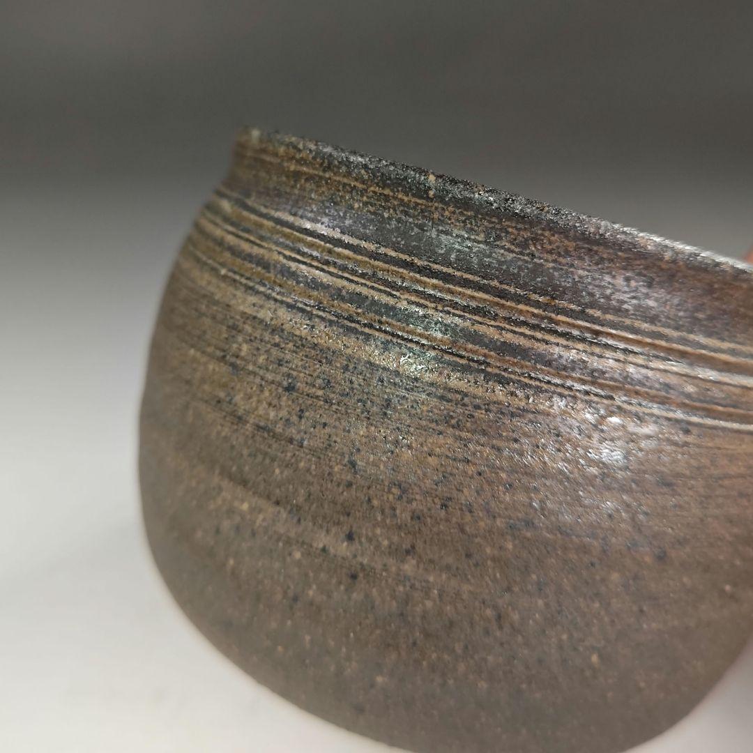 ウ284 健水『珠洲　燻べ焼　共箱』こぼし　茶受け　茶道具