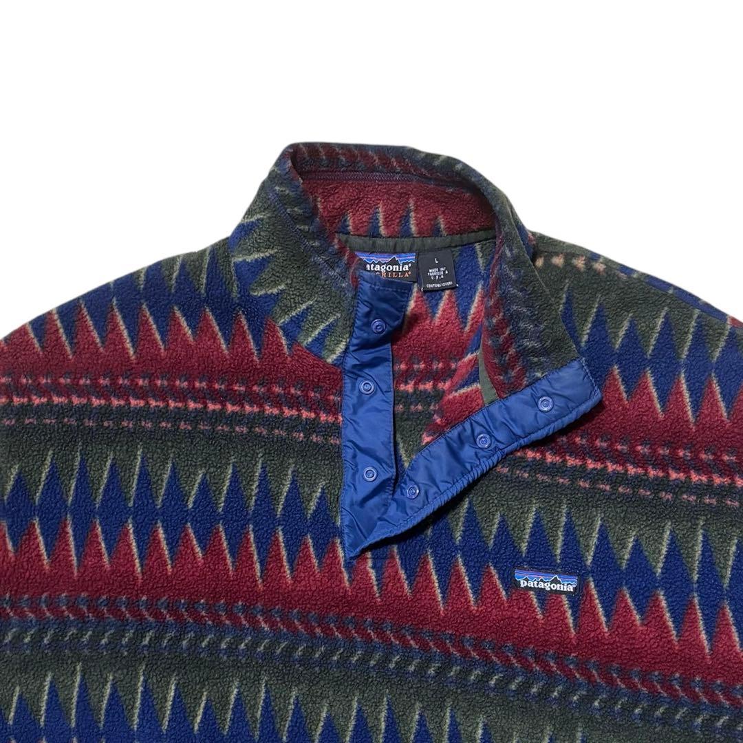 名作 90s patagonia パタゴニア 総柄 シンチラ スナップTミネハハ