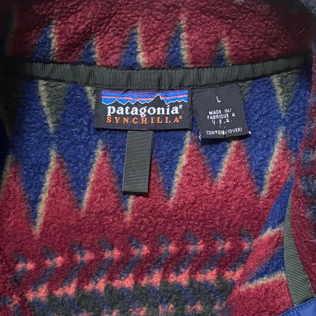 名作 90s patagonia パタゴニア 総柄 シンチラ スナップTミネハハ