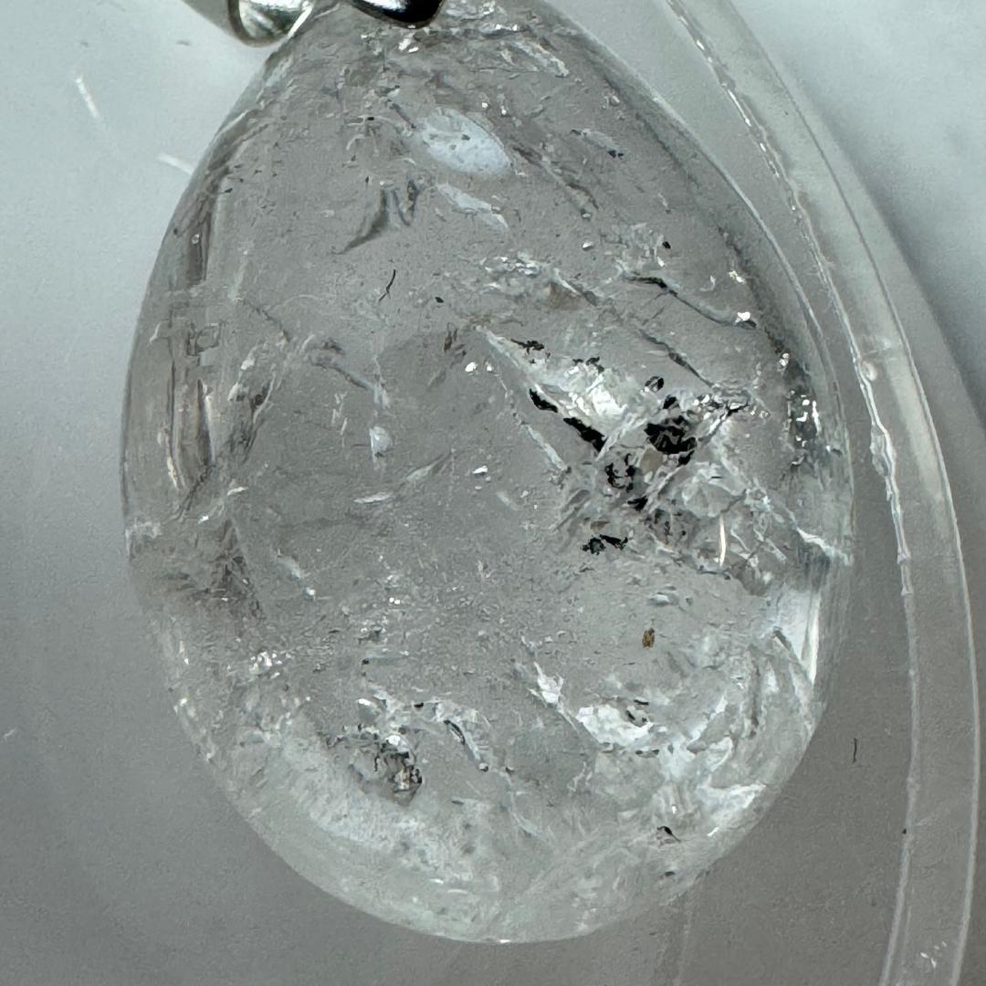 超希少！天然の奇跡虹入り◇水入り虹入り水晶◇ペンダントトップ