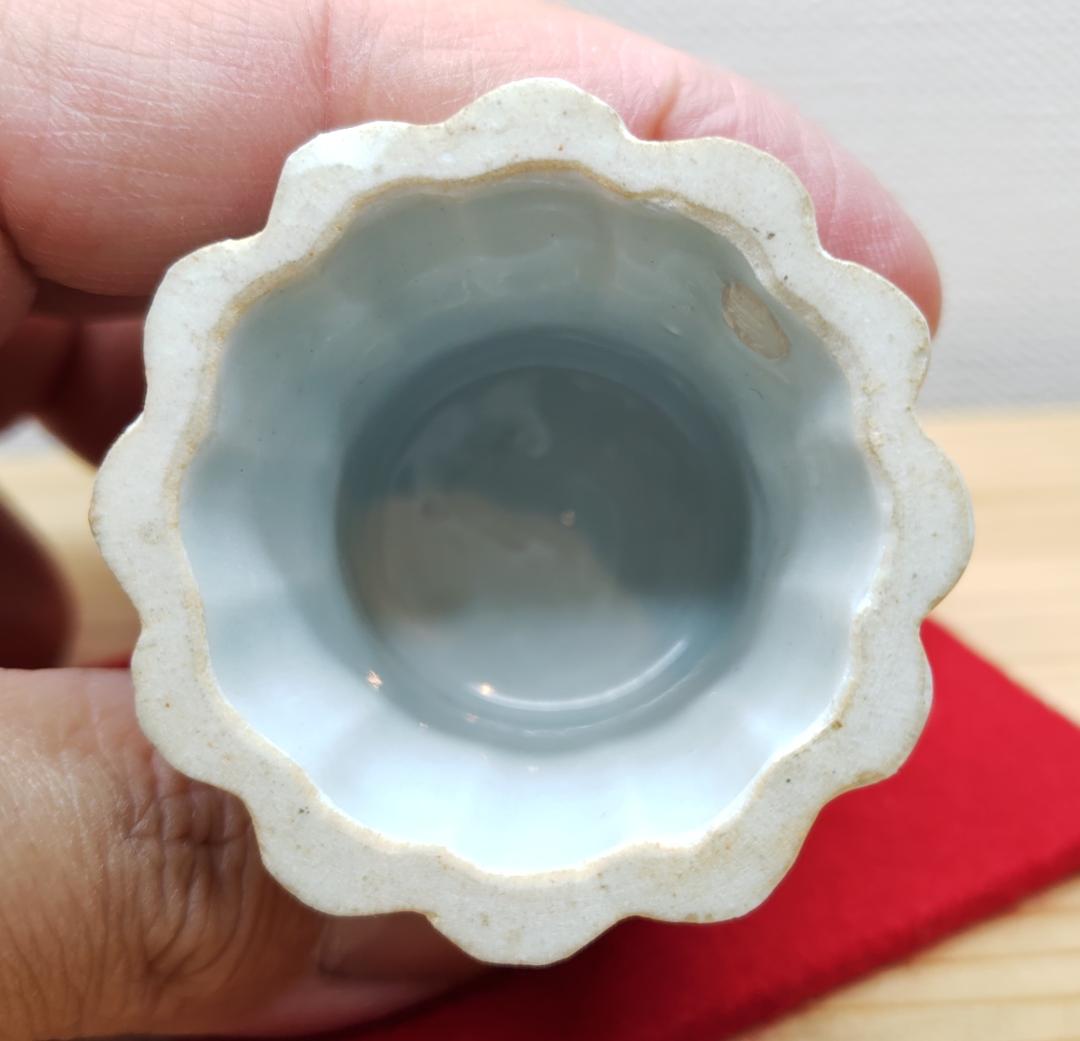 送料込【逢絢亭】茶道具 蓋置 九谷焼 菊の形 矢口永寿 共箱入り