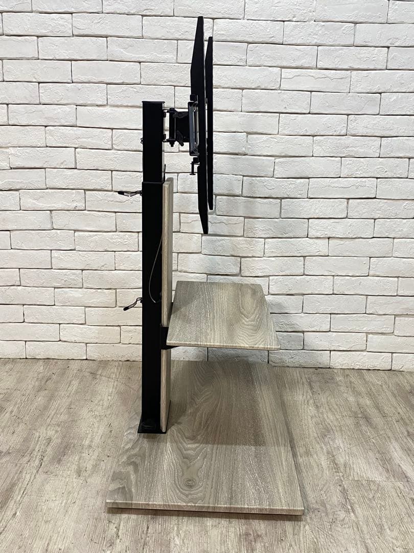 【東京都内23区配送無料】テレビ　スタンド 台　壁掛け　昇降　白　取り付け無料