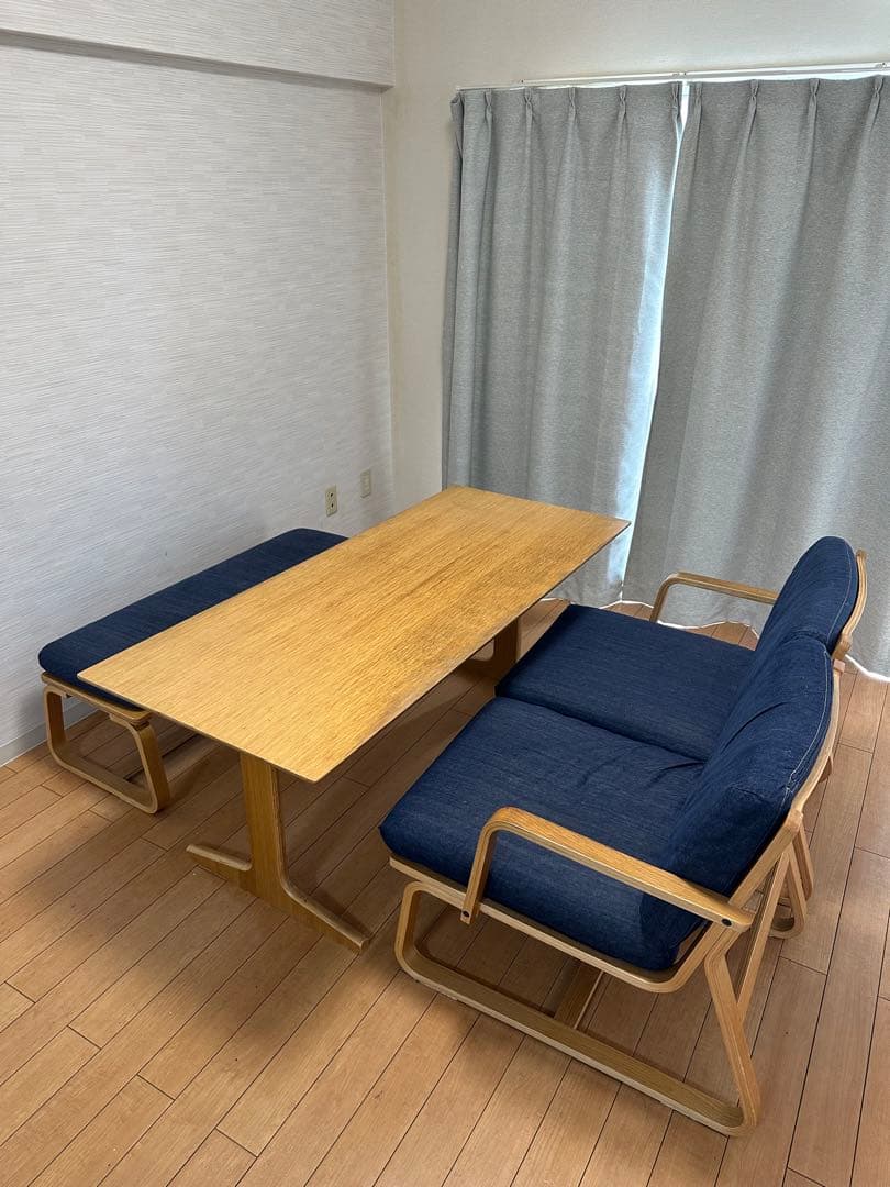 【引取り限定】無印ダイニングテーブル、チェアセット　９月２５日までに引き取り