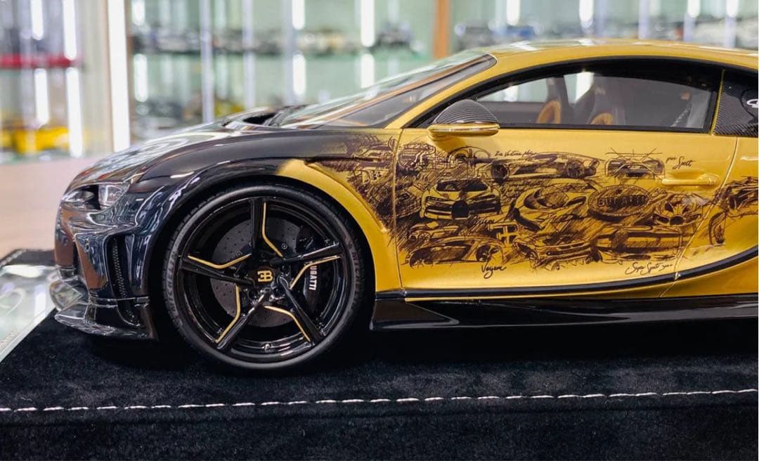 入手困難 HH モデル 1/18 ブガッティ シロン ゴールデンエラ ミニカー