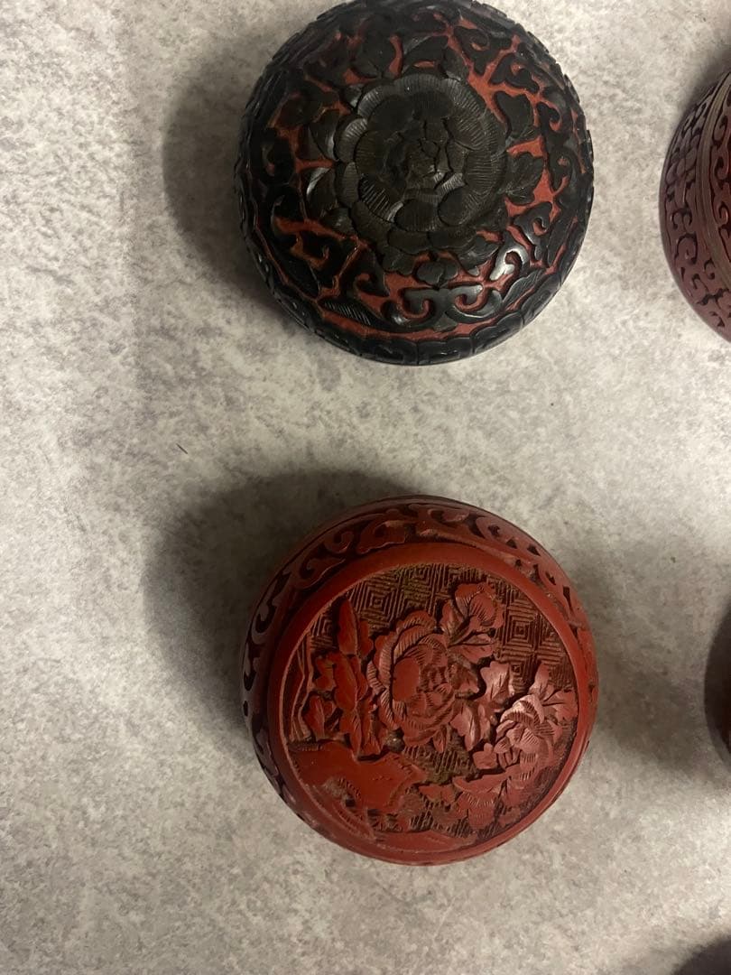 堆朱　9点　まとめて　中国美術　骨董　古美術　アンティーク