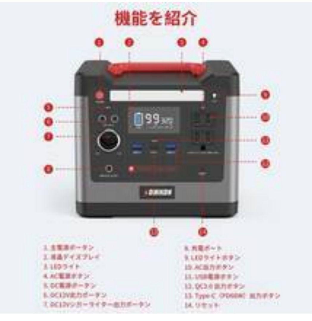 ポータブル電源 LiFePO4リン酸鉄リチウム電池 320W PSE認証済み
