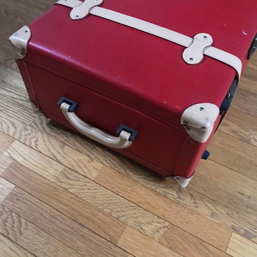 旅行トランク　旅行鞄　トランク　キャスター付き　レッド赤　中古