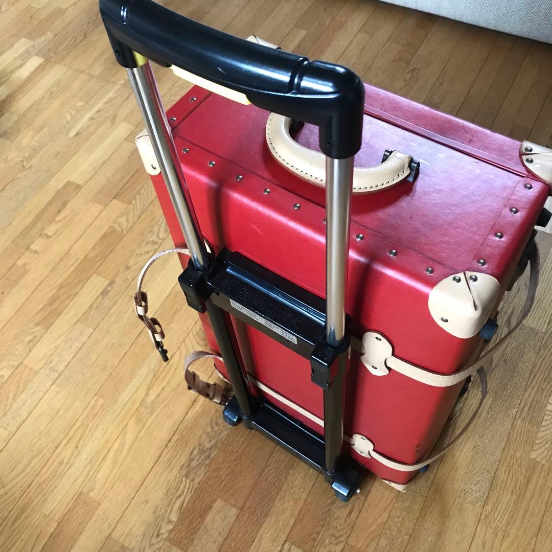 旅行トランク　旅行鞄　トランク　キャスター付き　レッド赤　中古