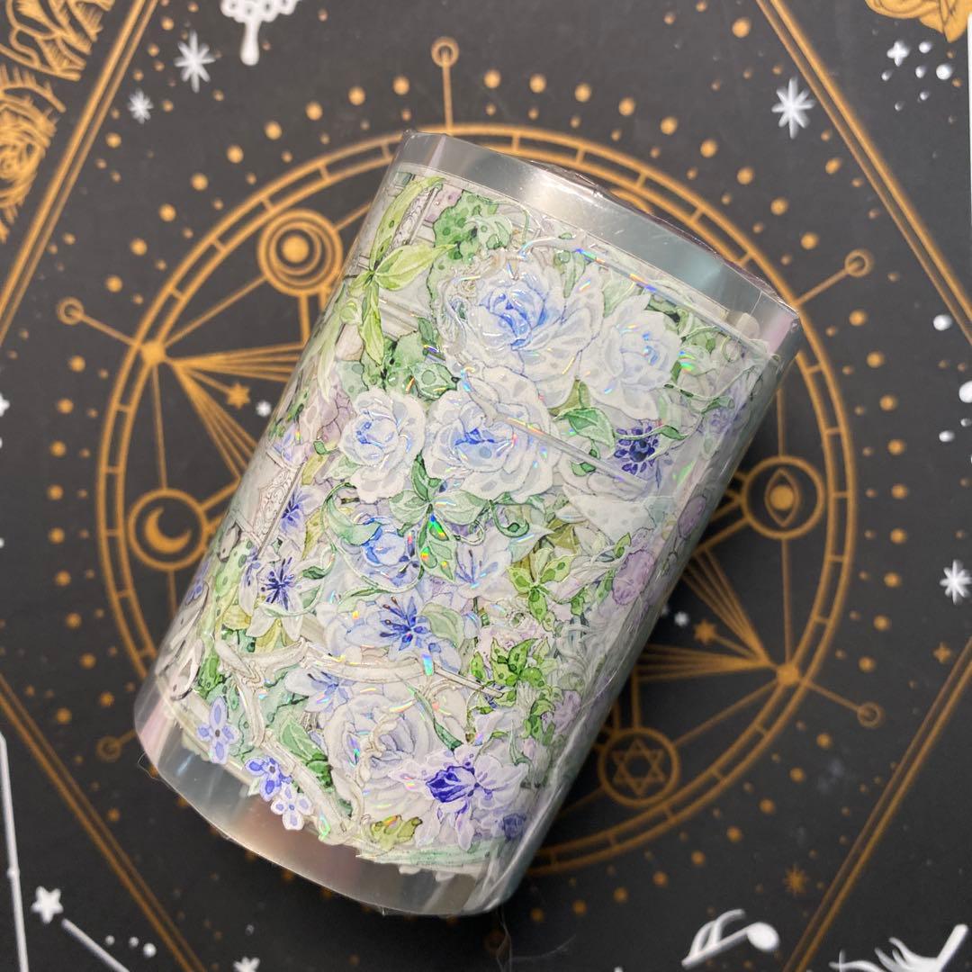 【Y】海外　10m巻　貝殻光マスキングテープ　装飾系/背景系/お花系