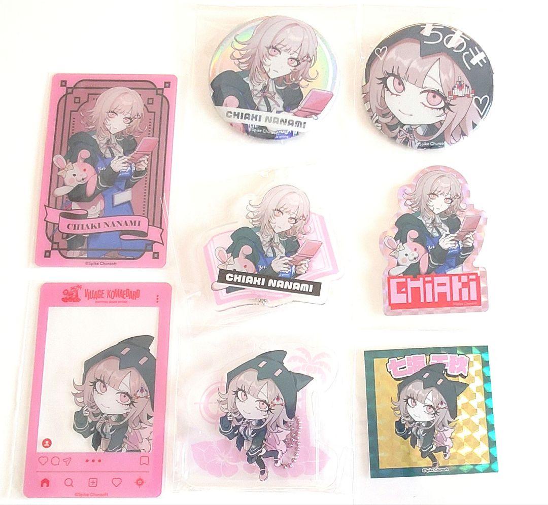 【ダンロン/七海千秋】ヴィレッジヴァンガード アクスタ,缶バ等8点