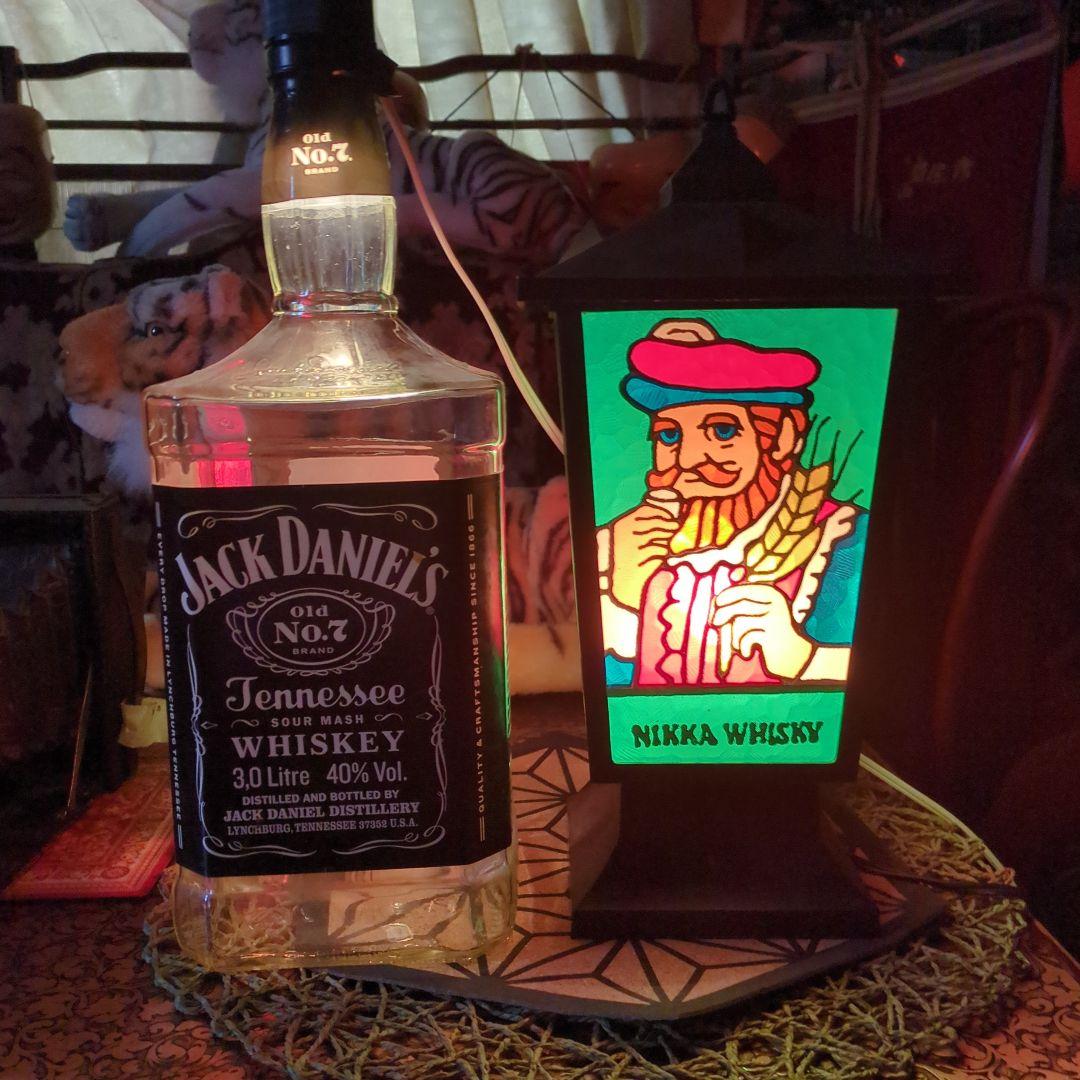 ニッカウイスキーステンドグラス風ランプ☆ジャックダニエルランプ☆2点非売品☆