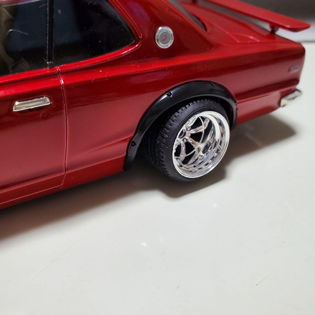 アオシマ　楽プラ　キャンバー加工　GTR ハコスカ 1/24　日産スカイ　完成品
