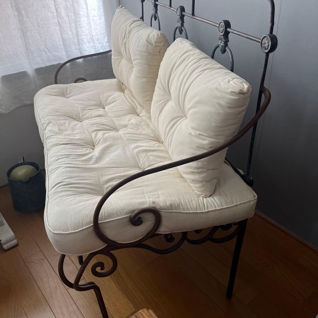 アンティーク　アイアン　ソファ　フレームのみ　引き取りも可