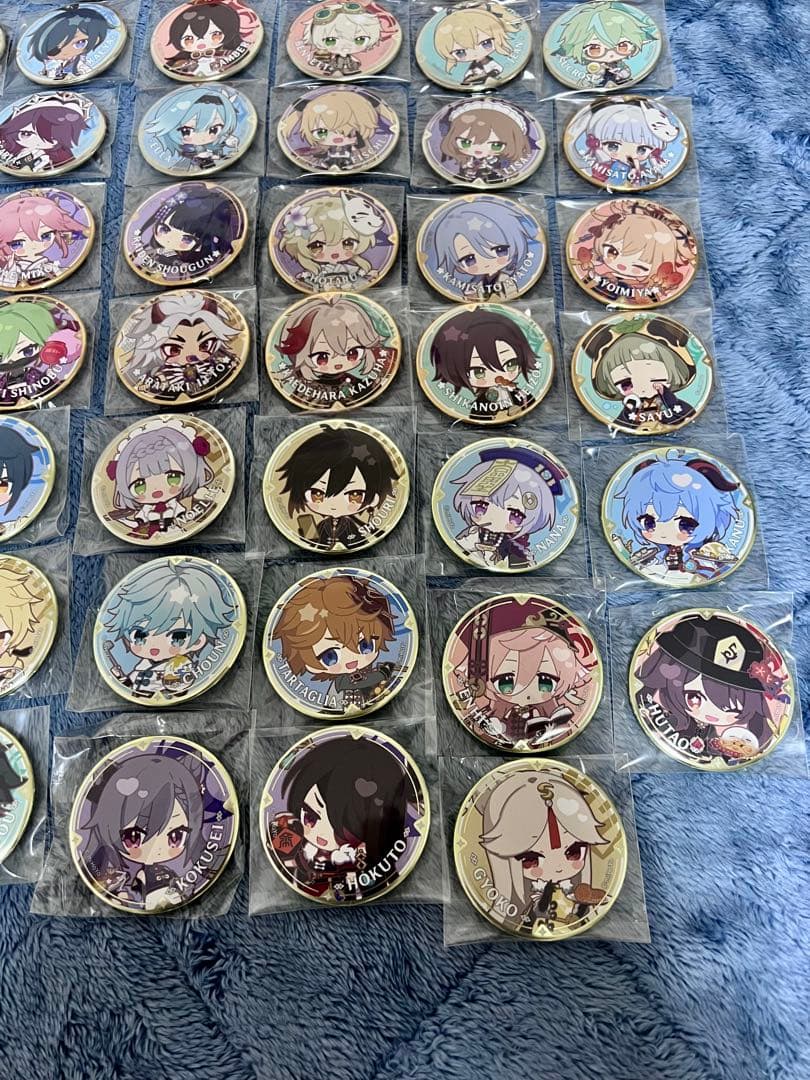 チ*ノ様 原神　スイパラ　モンド　璃月　稲妻 缶バッジ　55点コンプリートセット
