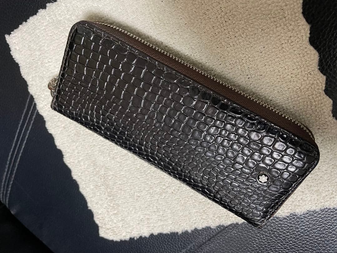 ‼️激レア‼️◾️美品◾️ペンケース2本差し◾️クロコダイル◾️ファスナー開閉式ボールペン◾️