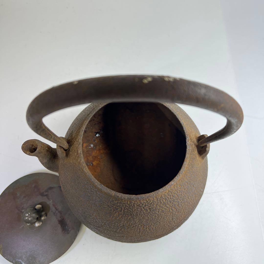 龍文堂　在銘　銀象嵌　鉄瓶　1449g タルサ　東さ7-1201☆2F