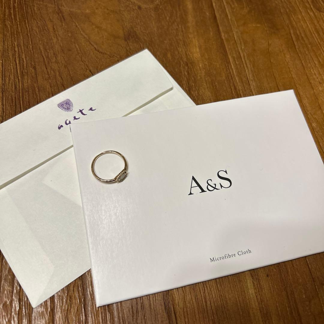 agete販売証明書付き　K10 オパール ゴールドリング　10号