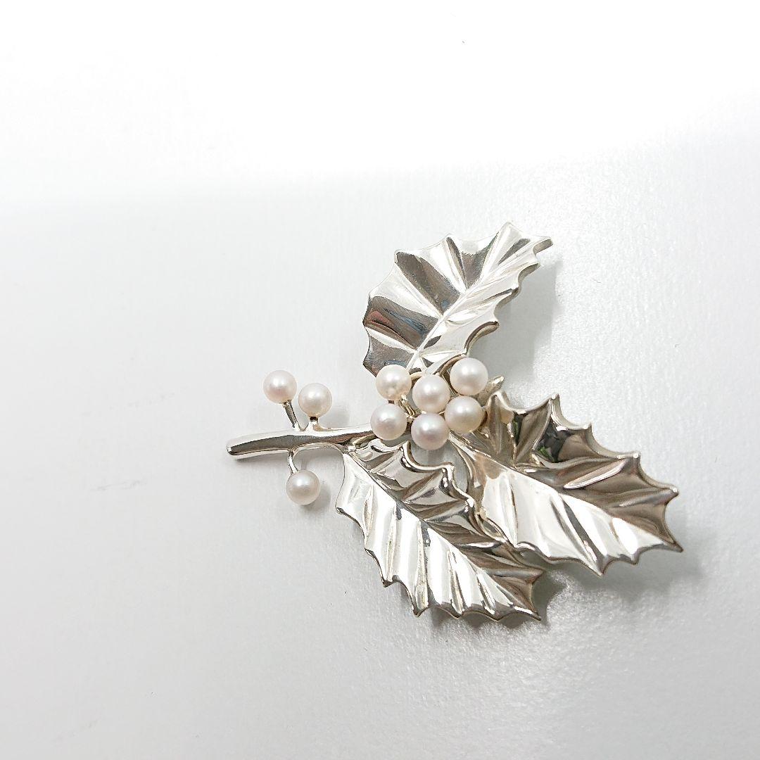 ほぼ未使用◎ ティファニー パール リーフ ブローチ No.13500