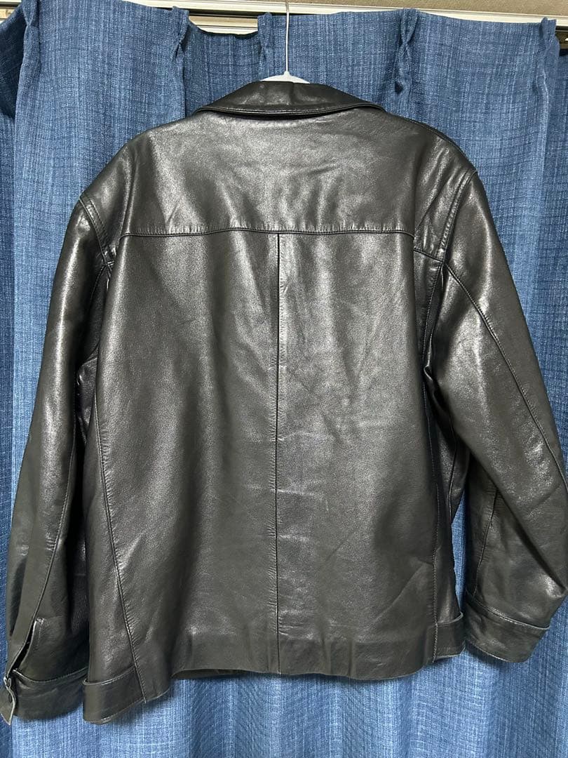 アニエスベーオム　レザーシングルライダースジャケット