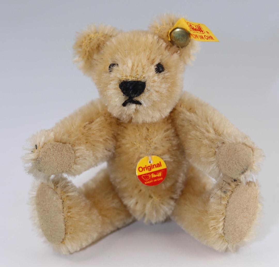 Steiff テディベア 1909年レプリカ・ブラス テディ黄色タグ9cm C