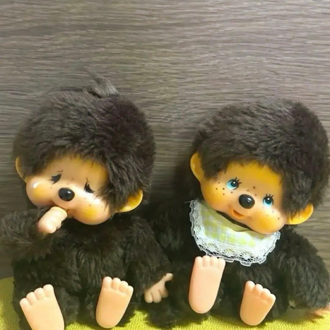 初代モンチッチ　ぬいぐるみ　二体セット　旧タグ
