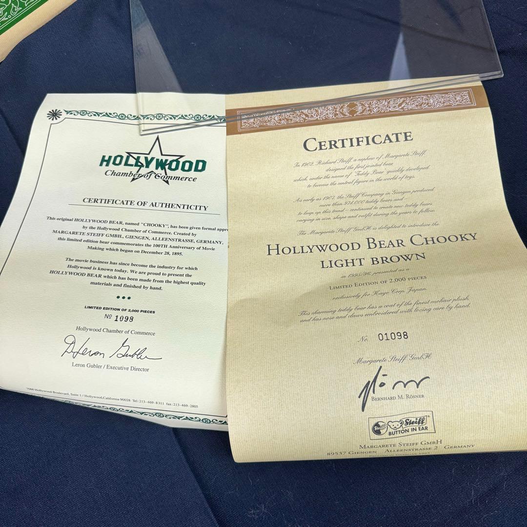 137-99 限定品 シュタイフ ハリウッドベア チューキー テディベア
