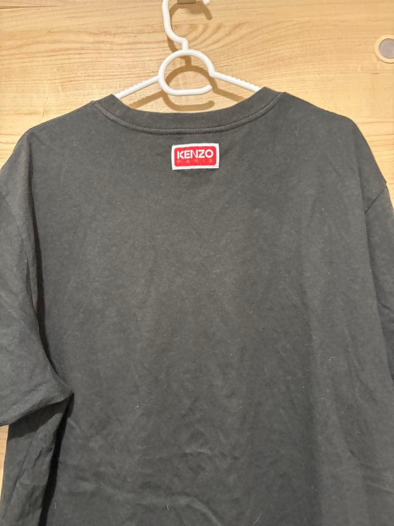 KENZO ブラック トラ刺繍 Tシャツ XL