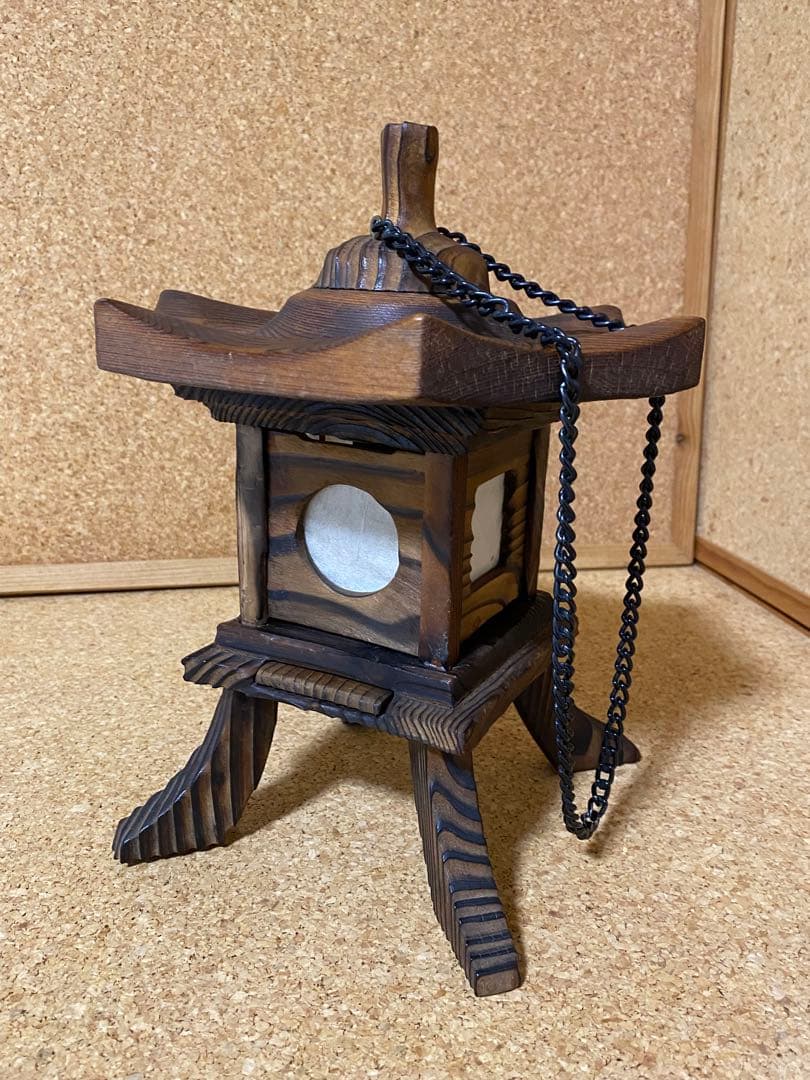 焼杉灯籠　茶道用品　アンティーク工芸品